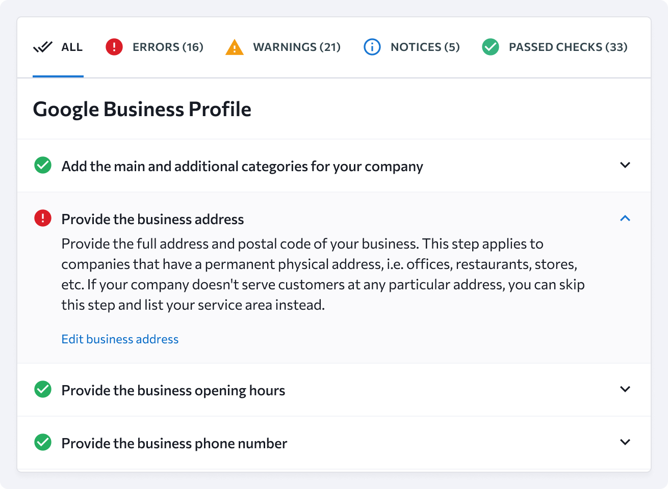 Automatize as actualizações de dados NAP em listagens de empresas como GBP, Facebook, Apple e Bing.