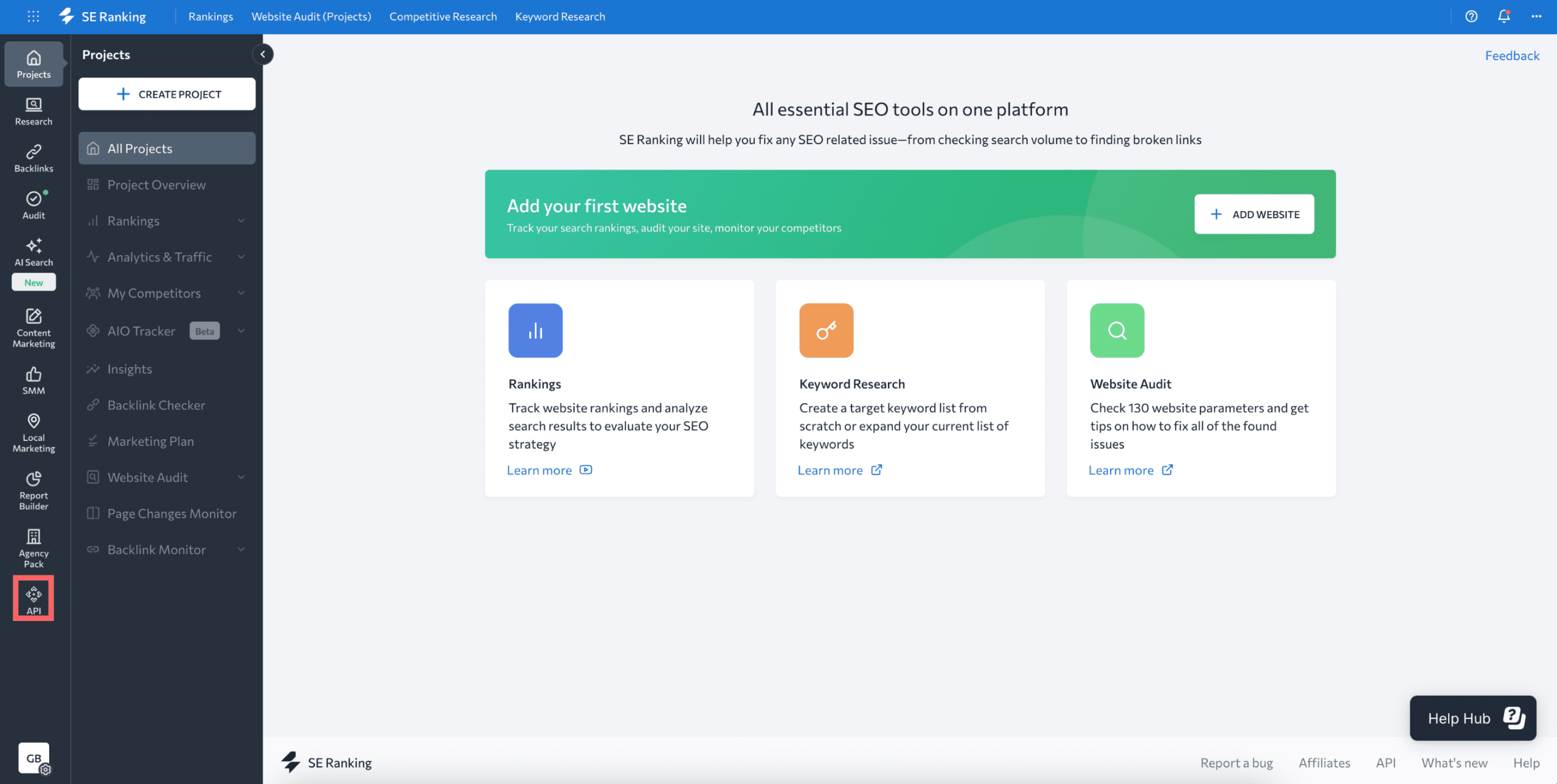 Getting started - SE Ranking Data API Documentation