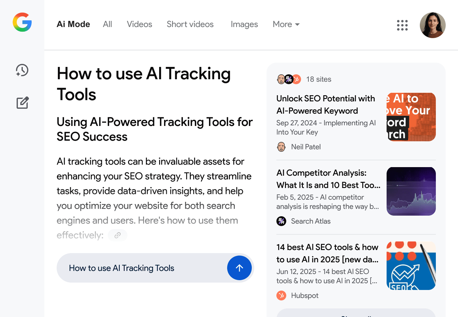 Google AI Mode Tracker